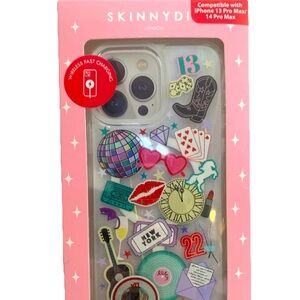iPhone 13/14/  Max pro Skinnydip Phone Case‎ New Guitar Cowboy Boots Disco Ball